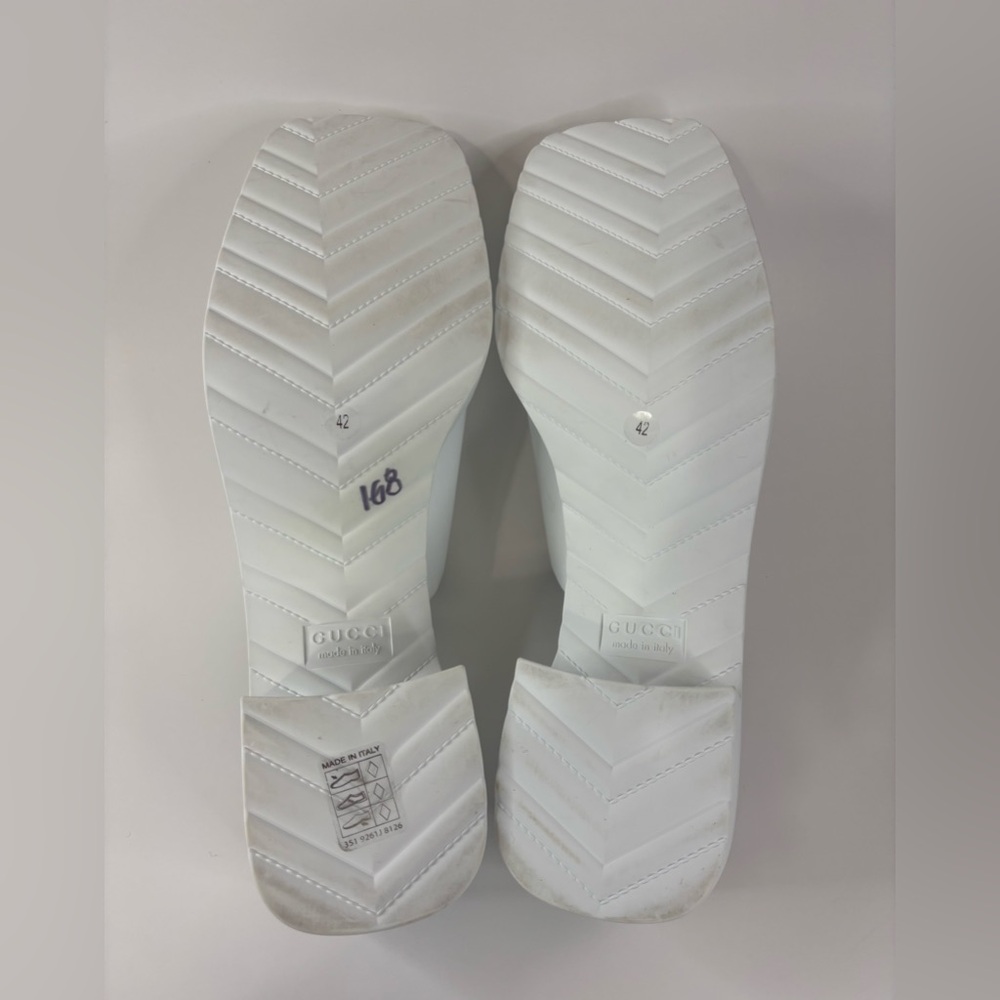 Gucci Women's White Platform Rubber Mules - Picture 10 of 10